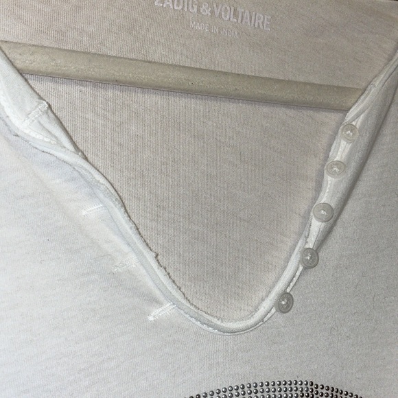 Zadig & Voltaire Skull Print Top Size Medium NWT - Picture 3 of 8